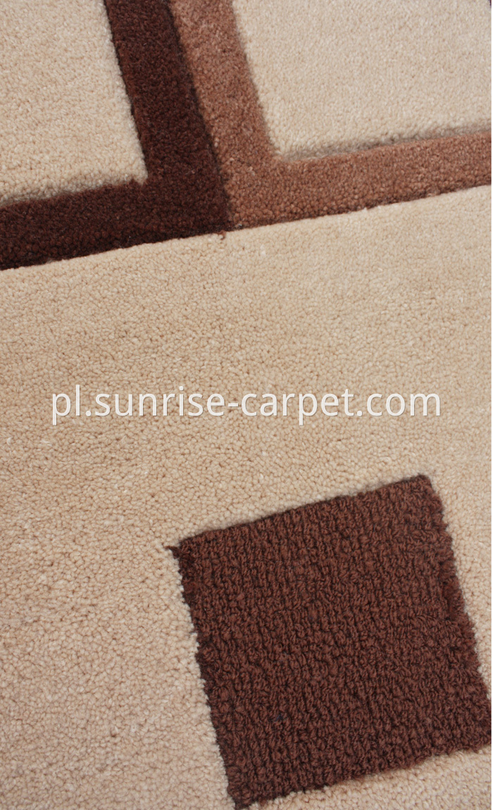 Hand Tufted Carpet Cut Pile and Loop Design